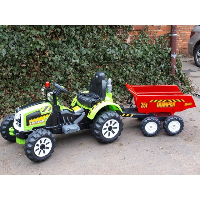 Vlečka za traktor Dumper maxi veľká, výklopná, 4 kolesová, dĺžka 87cm, Made in France