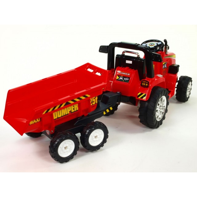 Vlečka za traktor Dumper maxi veľká, výklopná, 4 kolesová, dĺžka 87cm, Made in France