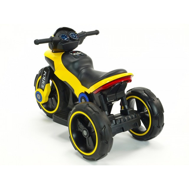Policajná motorka na veľkých kolesách, 2 x motor 6V, 2 x náhon