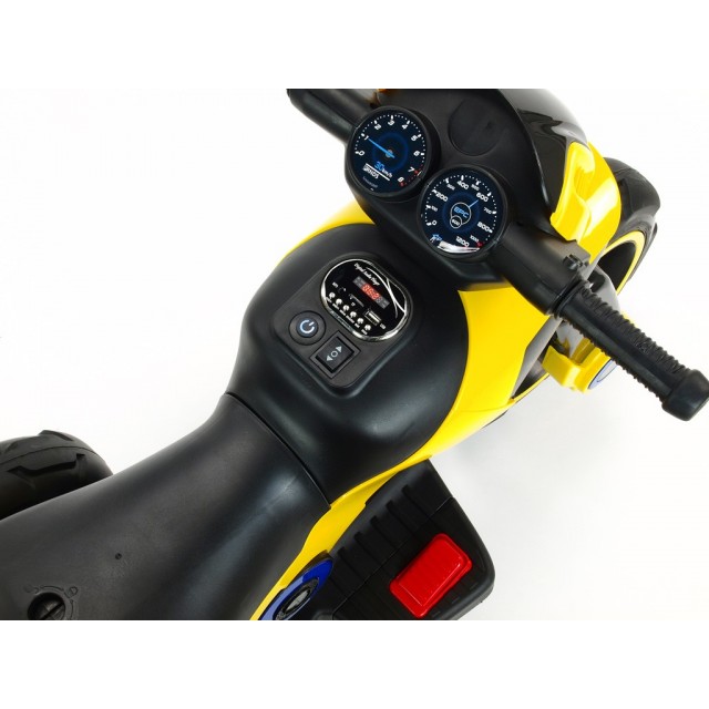 Policajná motorka na veľkých kolesách, 2 x motor 6V, 2 x náhon