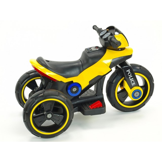 Policajná motorka na veľkých kolesách, 2 x motor 6V, 2 x náhon