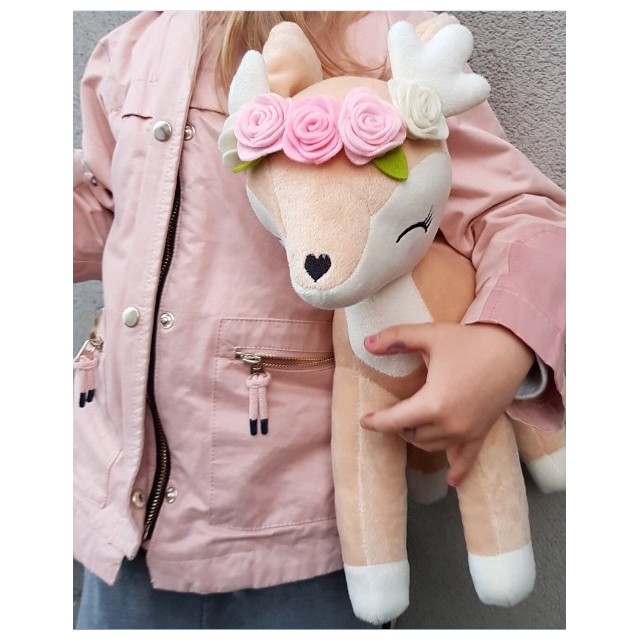 Mini plyšový jednorožec Metoo s mušelínovou plienkou sivo/ružový, 12cm