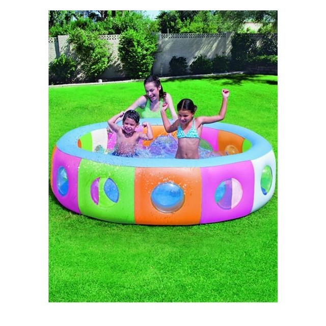 Teddies Bazén detský s tryskou nafukovacie 310x188x130 cm 3+
