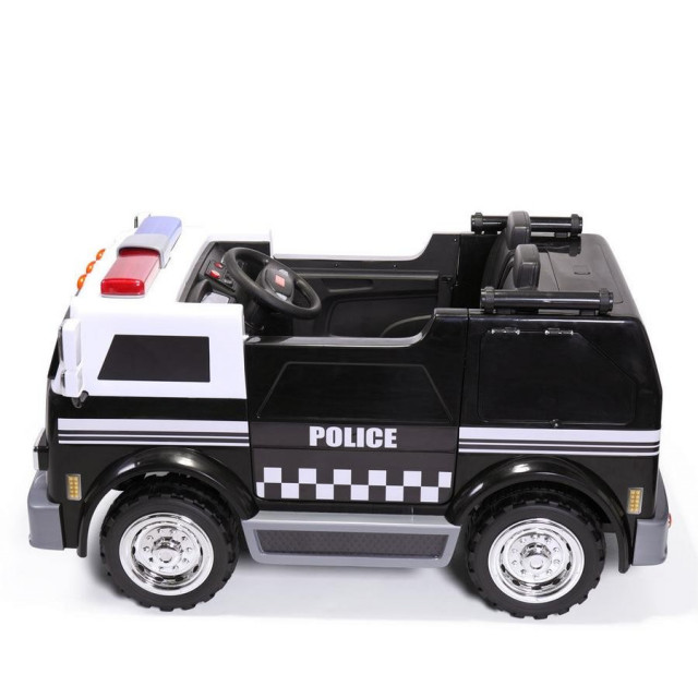 Dvojmiestný policajný bus 4x4 s 2,4 G DO, megafónom, sirénou, majákom, USB, MP3, voltmetrom, EVA kolesami