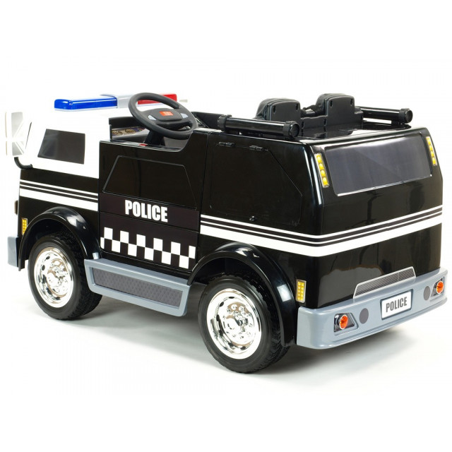 Dvojmiestný policajný bus 4x4 s 2,4 G DO, megafónom, sirénou, majákom, USB, MP3, voltmetrom, EVA kolesami