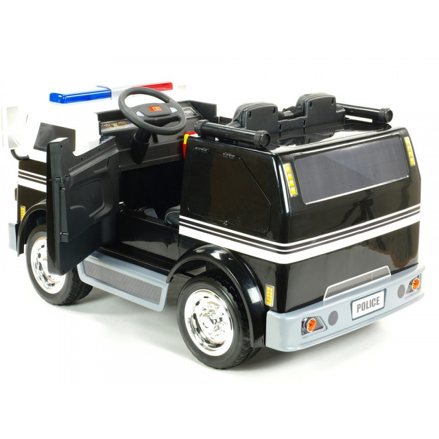 Dvojmiestný policajný bus 4x4 s 2,4 G DO, megafónom, sirénou, majákom, USB, MP3, voltmetrom, EVA kolesami