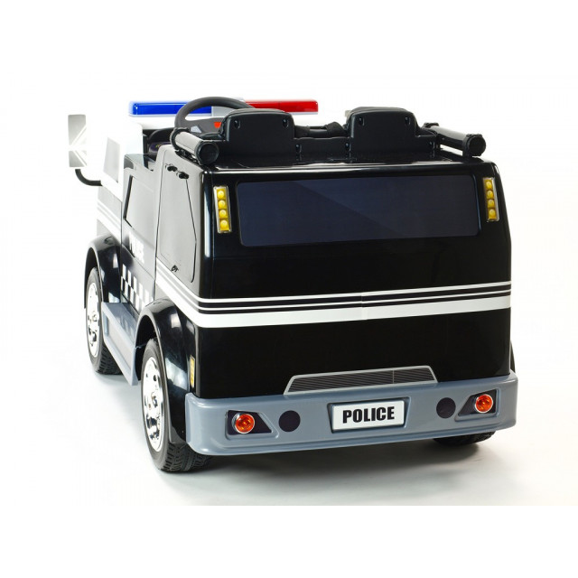 Dvojmiestný policajný bus 4x4 s 2,4 G DO, megafónom, sirénou, majákom, USB, MP3, voltmetrom, EVA kolesami