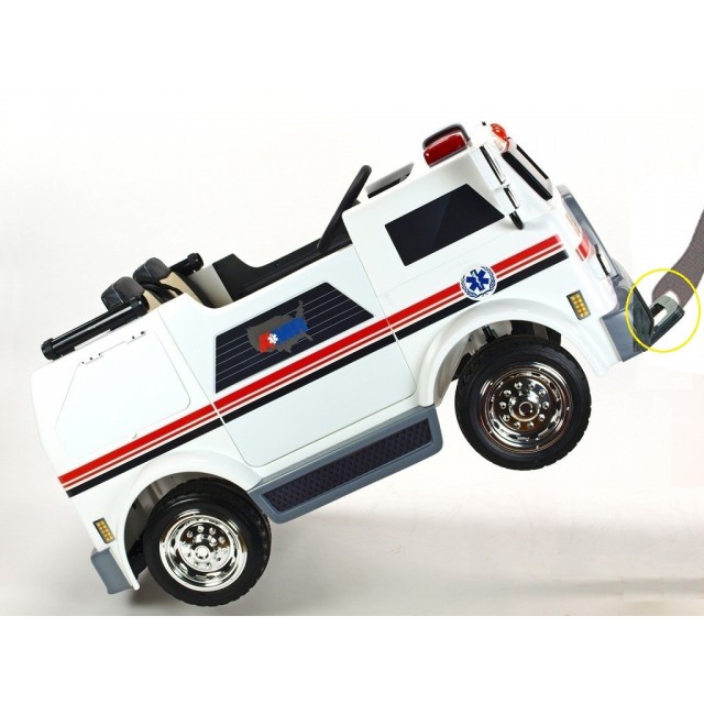 Dvojmiestný policajný bus 4x4 s 2,4 G DO, megafónom, sirénou, majákom, USB, MP3, voltmetrom, EVA kolesami