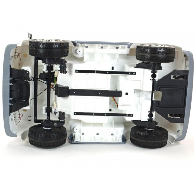 Dvojmiestný policajný bus 4x4 s 2,4 G DO, megafónom, sirénou, majákom, USB, MP3, voltmetrom, EVA kolesami