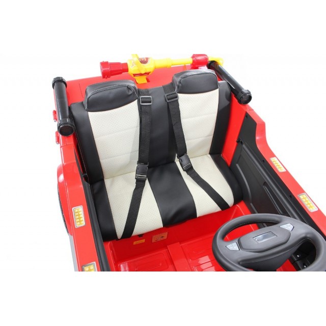 Dvojmiestný policajný bus 4x4 s 2,4 G DO, megafónom, sirénou, majákom, USB, MP3, voltmetrom, EVA kolesami