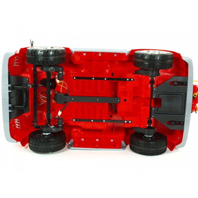 Dvojmiestný policajný bus 4x4 s 2,4 G DO, megafónom, sirénou, majákom, USB, MP3, voltmetrom, EVA kolesami