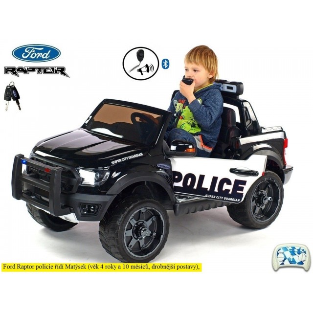 Elektrické autíčko pickup Ford Raptor policie USA