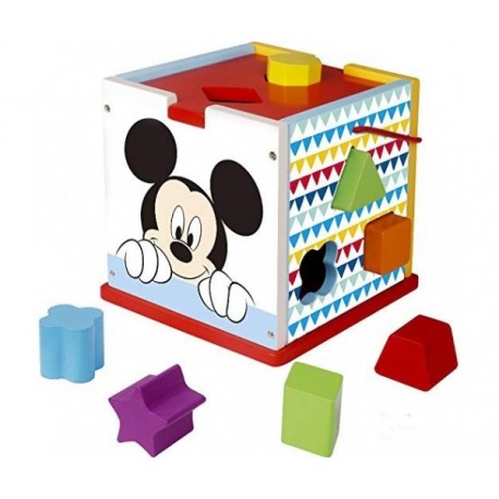 Drevená edukačná kocka Disney vkladacie - Mickey Mouse