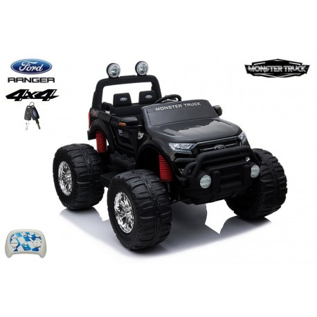 Ford Ranger Monster Truck 4x4, EVA kolesá, 2,4G DO, bluetooth, FM, USB, TF, otváracie dvere a kapota, čierna metalíza