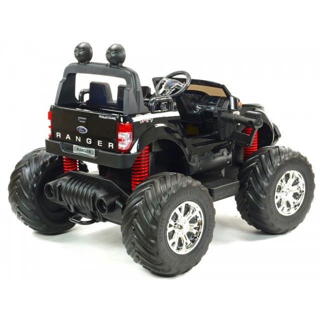 Ford Ranger Monster Truck 4x4, EVA kolesá, 2,4G DO, bluetooth, FM, USB, TF, otváracie dvere a kapota, čierna metalíza