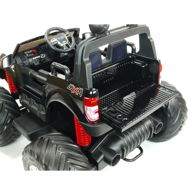Ford Ranger Monster Truck 4x4, EVA kolesá, 2,4G DO, bluetooth, FM, USB, TF, otváracie dvere a kapota, čierna metalíza