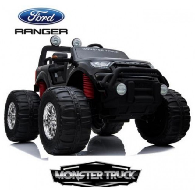 Ford Ranger Monster Truck 4x4, EVA kolesá, 2,4G DO, bluetooth, FM, USB, TF, otváracie dvere a kapota, čierna metalíza