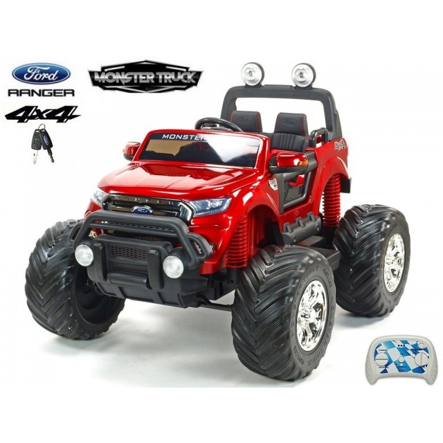 Ford Ranger Monster Truck 4x4, EVA kolesá, 2,4G DO, bluetooth, FM, USB, TF, otváracie dvere a kapota, čierna metalíza