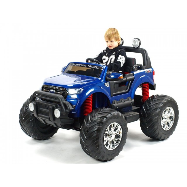 Ford Ranger Monster Truck 4x4, EVA kolesá, 2,4G DO, bluetooth, FM, USB, TF, otváracie dvere a kapota, čierna metalíza