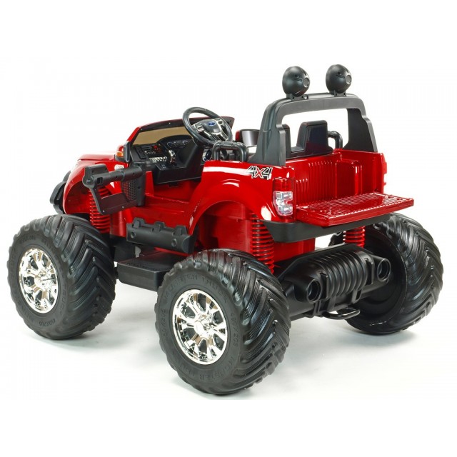 Ford Ranger Monster Truck 4x4, EVA kolesá, 2,4G DO, bluetooth, FM, USB, TF, otváracie dvere a kapota, čierna metalíza