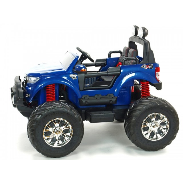 Ford Ranger Monster Truck 4x4, EVA kolesá, 2,4G DO, bluetooth, FM, USB, TF, otváracie dvere a kapota, čierna metalíza