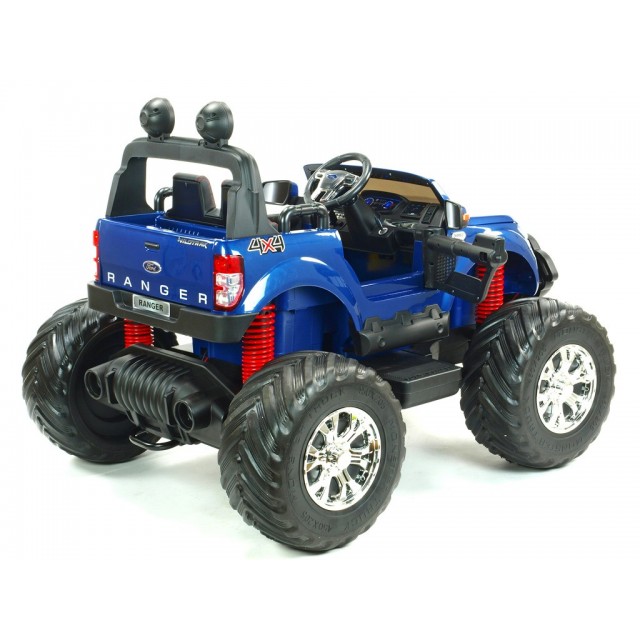 Ford Ranger Monster Truck 4x4, EVA kolesá, 2,4G DO, bluetooth, FM, USB, TF, otváracie dvere a kapota, čierna metalíza