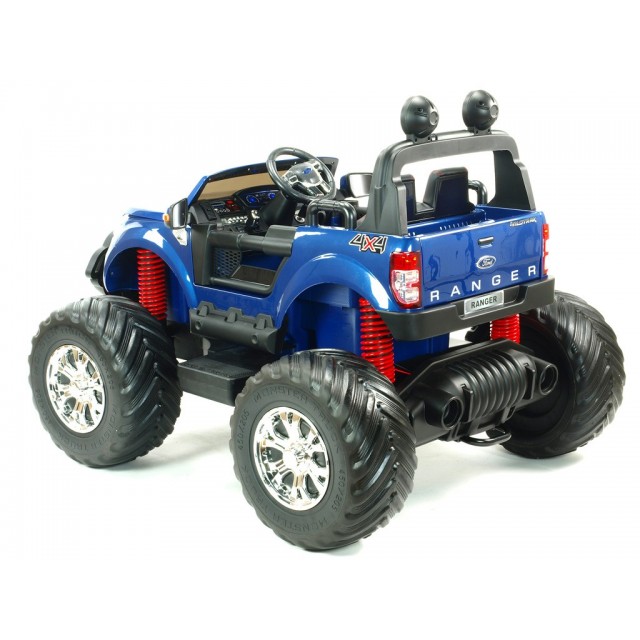 Ford Ranger Monster Truck 4x4, EVA kolesá, 2,4G DO, bluetooth, FM, USB, TF, otváracie dvere a kapota, čierna metalíza