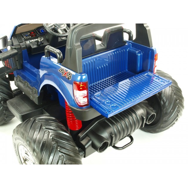 Ford Ranger Monster Truck 4x4, EVA kolesá, 2,4G DO, bluetooth, FM, USB, TF, otváracie dvere a kapota, čierna metalíza