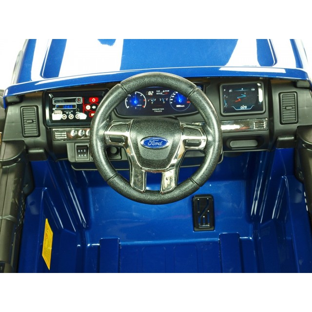 Ford Ranger Monster Truck 4x4, EVA kolesá, 2,4G DO, bluetooth, FM, USB, TF, otváracie dvere a kapota, čierna metalíza