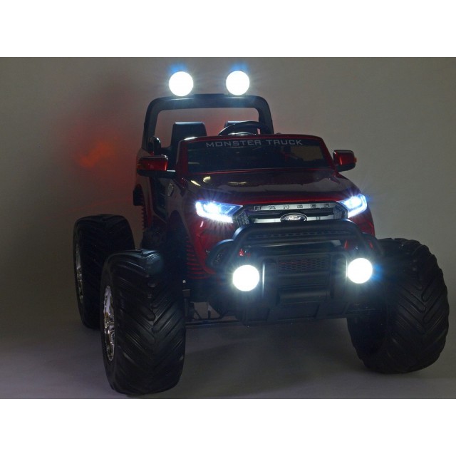Ford Ranger Monster Truck 4x4, EVA kolesá, 2,4G DO, bluetooth, FM, USB, TF, otváracie dvere a kapota, čierna metalíza