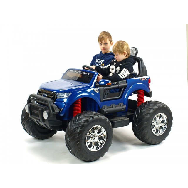 Ford Ranger Monster Truck 4x4, EVA kolesá, 2,4G DO, bluetooth, FM, USB, TF, otváracie dvere a kapota, čierna metalíza