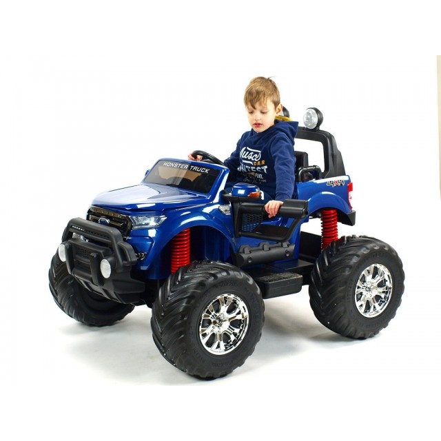 Ford Ranger Monster Truck 4x4, EVA kolesá, 2,4G DO, bluetooth, FM, USB, TF, otváracie dvere a kapota, čierna metalíza