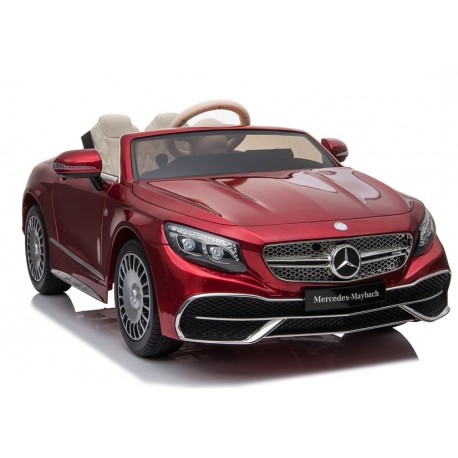 Elektrické autíčko Mercedes Maybach - červené - lakované, 2x45W, predné LED svetlá, DO