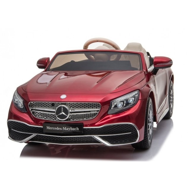 Elektrické autíčko Mercedes Maybach - červené - lakované, 2x45W, predné LED svetlá, DO