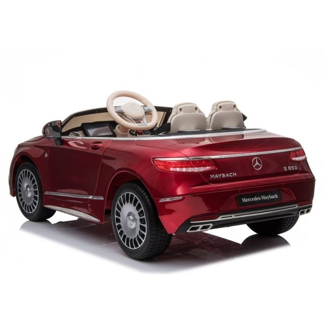 Elektrické autíčko Mercedes Maybach - červené - lakované, 2x45W, predné LED svetlá, DO