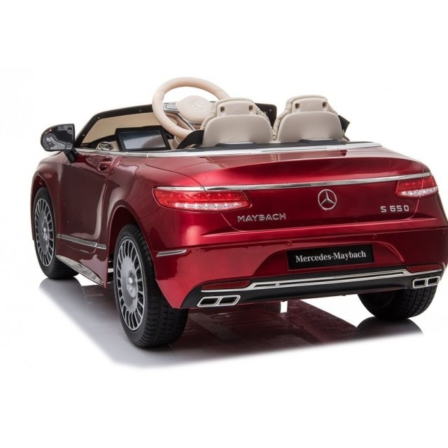 Elektrické autíčko Mercedes Maybach - červené - lakované, 2x45W, predné LED svetlá, DO