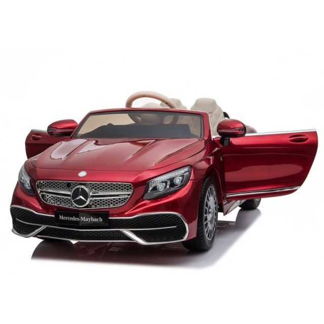 Elektrické autíčko Mercedes Maybach - červené - lakované, 2x45W, predné LED svetlá, DO