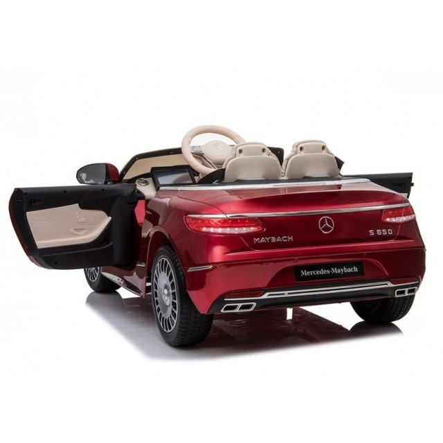 Elektrické autíčko Mercedes Maybach - červené - lakované, 2x45W, predné LED svetlá, DO