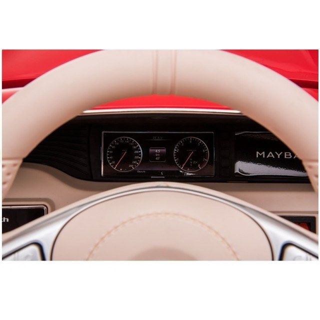 Elektrické autíčko Mercedes Maybach - červené - lakované, 2x45W, predné LED svetlá, DO