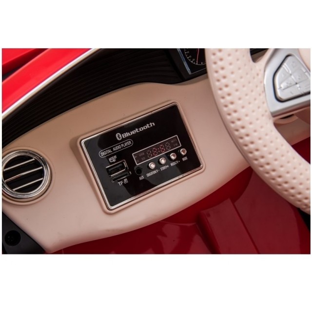 Elektrické autíčko Mercedes Maybach - červené - lakované, 2x45W, predné LED svetlá, DO