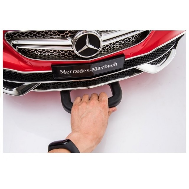Elektrické autíčko Mercedes Maybach - červené - lakované, 2x45W, predné LED svetlá, DO