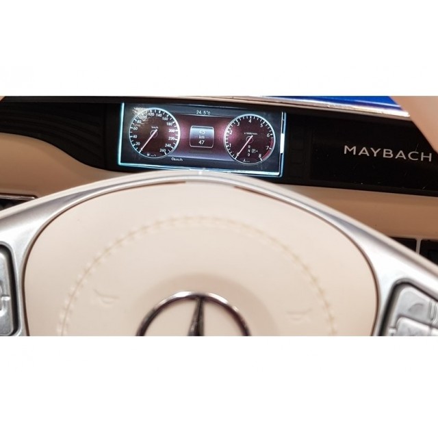 Elektrické autíčko Mercedes Maybach - červené - lakované, 2x45W, predné LED svetlá, DO