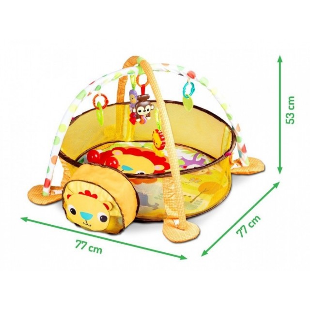 Vzdelávaciá hracia deka s 30 loptičkami ECO TOYS - Korytnačka