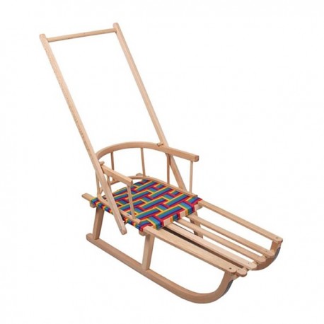 Sánky s búdou, opierkou, fusak,polohovateľ. madlo + ZADARMO rukávnik -čierny/malina