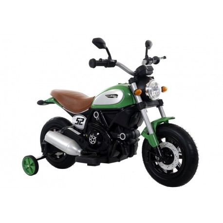 Elektrická motorka, LED svetlá, gumené kolesá