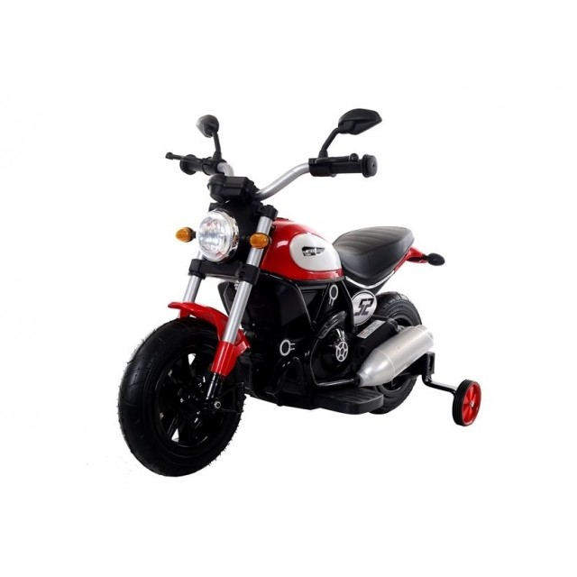 Elektrická motorka, LED svetlá, gumené kolesá