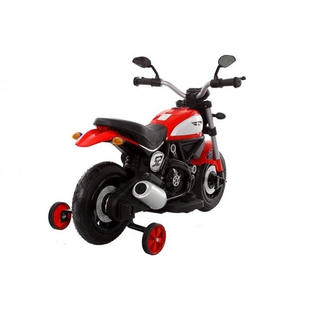 Elektrická motorka, LED svetlá, gumené kolesá