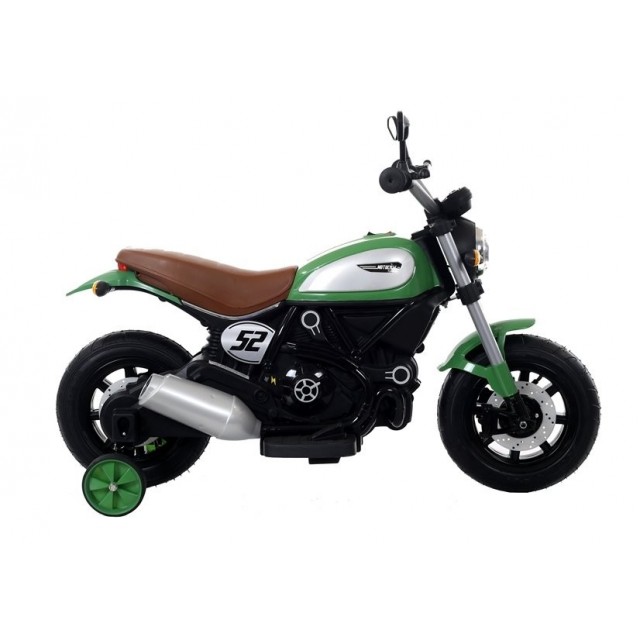 Elektrická motorka, LED svetlá, gumené kolesá