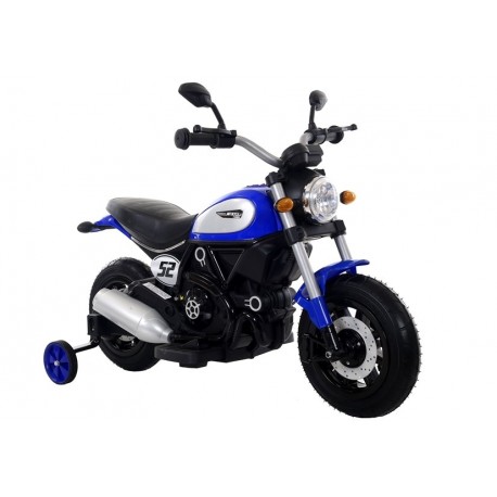 Elektrická motorka, LED svetlá, gumené kolesá