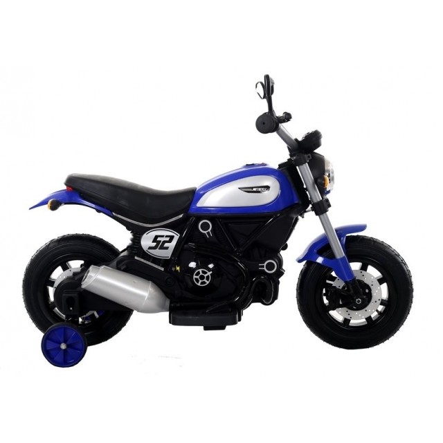 Elektrická motorka, LED svetlá, gumené kolesá
